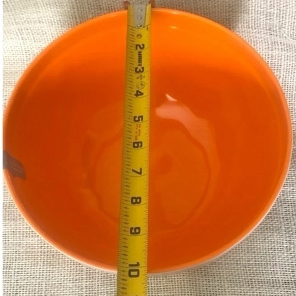 Rae Dunn Boo 10” Melamine Halloween Bowl Spooky Tableware Decor White Orange
